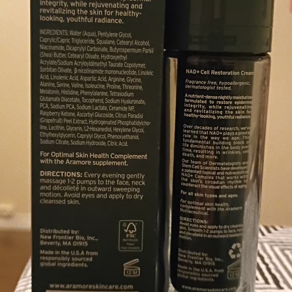 Aramore NAD+ Night Cream 1.7 oz Anti Aging Moisturizer NEW $110 Retail - Picture 2 of 4